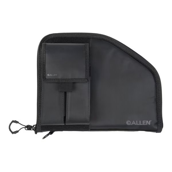Pistol Case with Mag Pouch, Full-Size Handguns up to 9.5 in., Black, Allen Co, Mfr#: 78-9